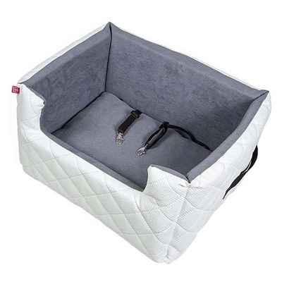 Amibelle Hunde Bilsæde Design Mia Lux Metalic White Medium
